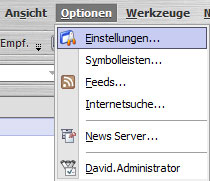 David Dialog einstellungen