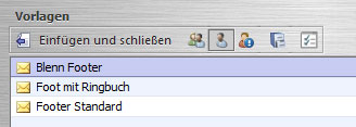 persönlichen Footer wählen